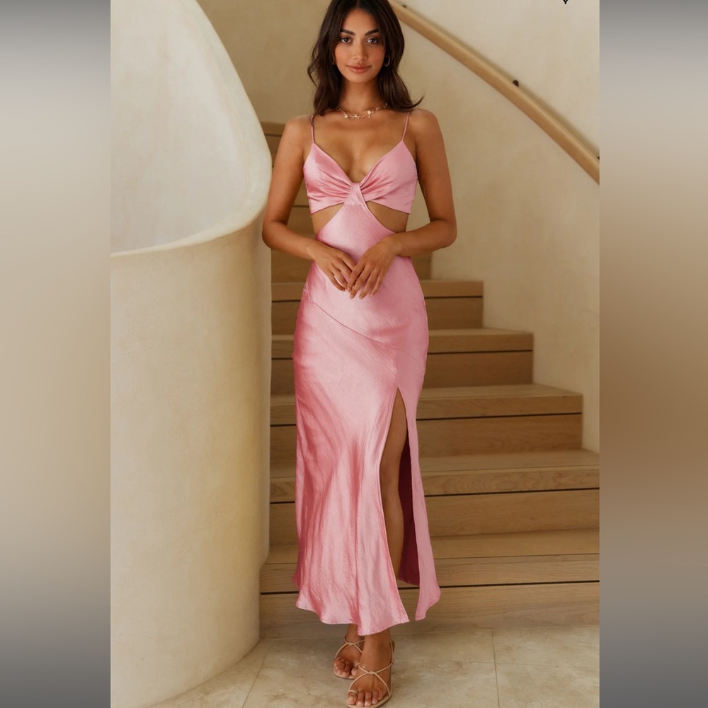 Fortunate One City Sunset Rose Maxi Dress Size S